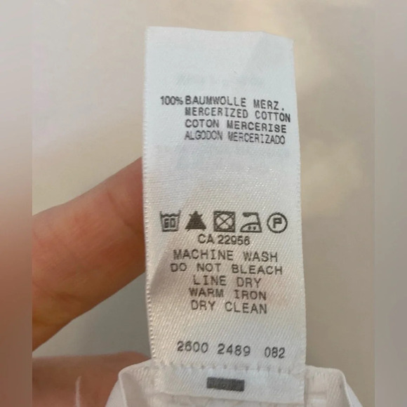 Hanro Ribbed White Cotton Sleep Dress Size Small - Picture 5 of 5